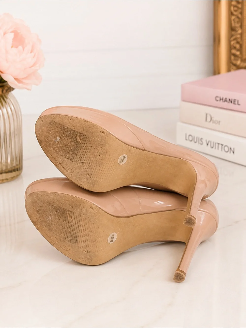 Jessica Simpson Waleo platform patent pumps in a nude/blush Size 10 M